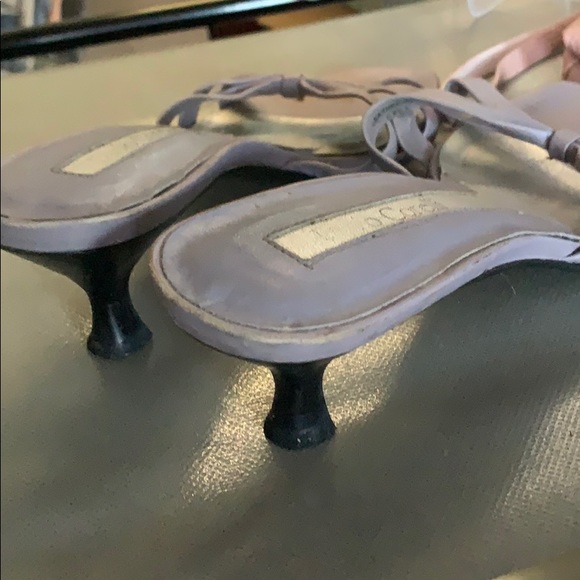 SALE 💙 Purple Leather Kitten Heel Sandals 👡 - Picture 4 of 5